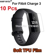 10 Pcs/Lot For Fitbit Charge 3 Wristband Bracelet Front Soft TPU Film Screen Protector (Not Tempered