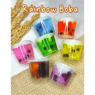 Boba slime murah / slime mini 25cc / rainbow boba / clear slime murah