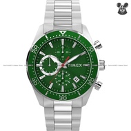 TIMEX TW2Y62100 Men's Analog Watch RIDGEFIELD Chronograph Quartz 42mm SS Bracelet Green Dial *Origin