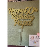 Happy 60th Birthday cake topper