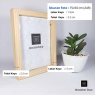 KAYU Woodever Store Photo Frame 75x50 Natural Wood Frame