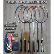 Badminton Racket Li-Ning g force super lite 5800 And 5900 5u 30 lbs