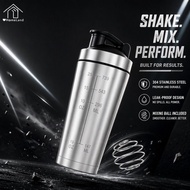 mladen Stainless Steel Protein Shaker Bottle Leakproof Gym Water Bottle With Mixing Ball 500ml 750ml