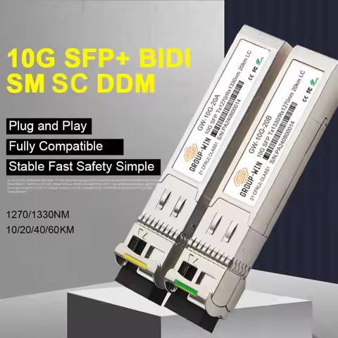 10G BIDI SM LC WDM SFP+ Module 1270/1330nm Single Mode 10-60KM Fiber Optic module Compatible with Ci