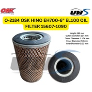 O-2184 OSK HINO EH700-6" EL100 OIL FILTER 15607-1090