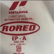 RORED EPA SAE 140 DRUM OIL Pertamina axle gear oil