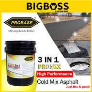 PROBASE Promix 3 in 1 High Performance Cold Mix Asphalt 25kg (Car park / Driveway / Road surfacing /