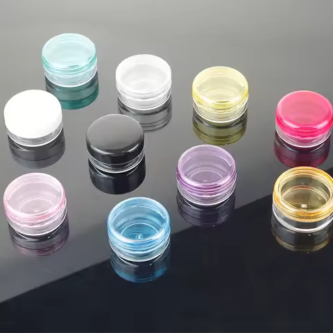 70/105pcs 3ml Empty Plastic Cosmetic Makeup Jar Pots 3g Transparent Sample Bottles Eyeshadow Cream L