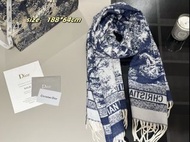 💜DIOR Scarf 羊絨動物印花圍巾披肩