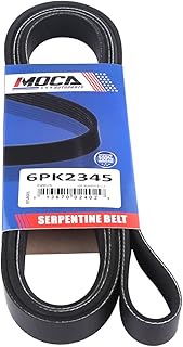 MOCA 6PK2345 EPDM Serpentine Belt w/ 105 Amp Alternator fits 1982-2015 for Chevrolet Express 2500 35