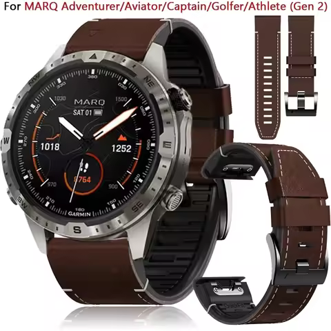 Straps For Garmin MARQ Athlete Adventurer Golfer Captain Aviator Epix Gen 2 Quickfit 22 26mm Silicon