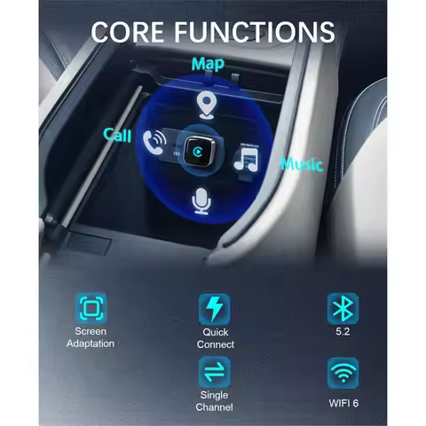 A32I 2in1 USB Adapter Wired to Wireless Car Intelligent Systems CarPlay Dongle Android Auto Adapter 