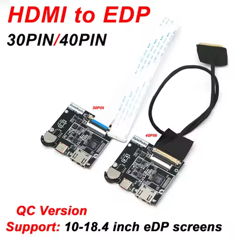 2K/4K HDMI to EDP LCD Driver Board 30PIN / 40PIN Display Screen Projection Portable 10-18.4' Inch La
