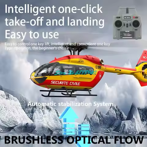 Professional Flybarless Dual Brushless Remote Control Helicopter Model 6CH Optical Flow Fixed Height