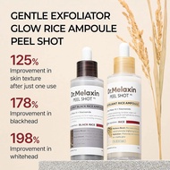 [On Sale] 2Pack Dr.Melaxin PEEL SHOT GLOW EXFOLIANT RICE AMPOULE (WHITE 60ML & BLACK 60ML) Skincare 