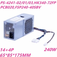New PSU For Lenovo M82 4550 E31 72 73 H3050 Q77 A75 240W Power Supply PS-4241-02/01 PS-4241-03 HK340