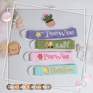 GANTUNGAN Children's Bag Hangers Custom Children's Name/s Custom Bag/s TAG Cute Bag Hangers Premium 
