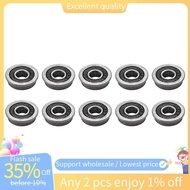 10Pcs F695- Bearing 5X13X4mm Flanged Miniature Deep Groove Ball Bearings F695RS for   2/3 3D Printer