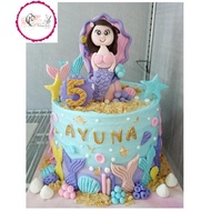 Kue Ulang Tahun Putri Duyung / Mermaid Cake / Kue Ultah Karakter