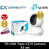 [Bundle Set] TP-Link Tapo C210 x3 Set | Tapo C210 | Pan/Tilt Home Security Wi-Fi Camera | Tapo C210 TP-Link | Cloud Cameras | TP-Link | Security Camera | CCTV | Home Wi-Fi camera | C210 | Motion Detection | 128 bit AES encryption | 3x set
