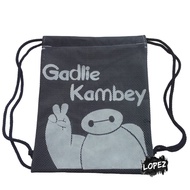 Baymax Peace Hand Mesh Bag Goodiebag/ Hero 6 Robot Baymax Doll Hiro Baymax Lopez Doll Drawstringbag