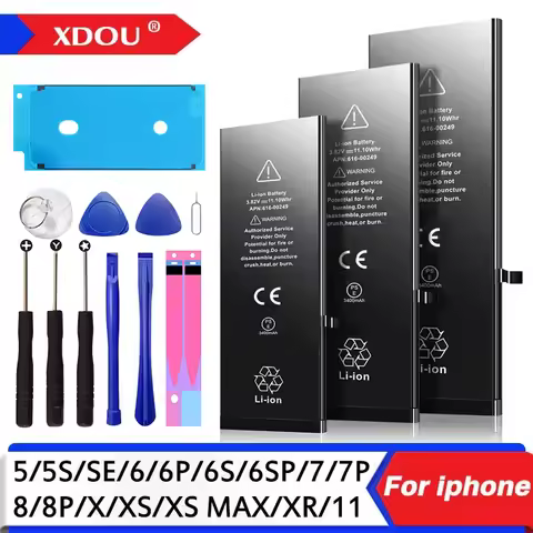 Zero-cycle High-quality Battery For iPhone SE 5 6 6S 5S 7 8 Plus X Xs Max Xr 11 Pro Mobile Phone Wit