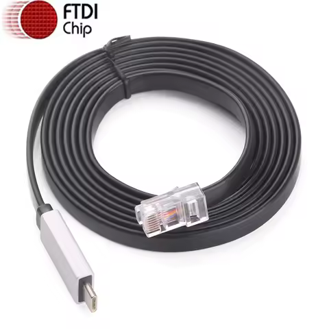 FTDI USB Type-C to RJ45 Rollover Cisco Console Cable RS232 Serial Adapter for Routers Switches in Wi