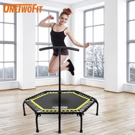 SG OneTwoFit 1.25M Silent Mini Trampoline with Adjustable Handle Bar Fitness Bungee Rebounder Jumpin