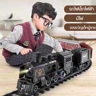 ของเล่นเด็ก รถไฟ ใหม่ รถไฟฟ้าบังคับของเล่นเด็ก ควบคุมระยะไกล รุ่นรถไฟพลังไอน้ำ RC จำลองเสมือนจริง Control Train Model Railway Set Trains Dynamic Steam RC Trains Set