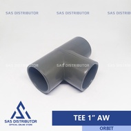 (5 pcs) Tee 1" inch AW Orbit / Tee 1" inch PVC / Leter T 1" inch AW / Tee Pipa 1" inch / Tee PVC 1"