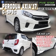 Perodua Axia 2017 G Spec Gear Up Full Set Bodykit ABS