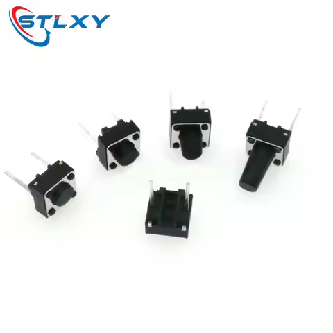 20pcs Middle 2pin 6x6x4.3/5/6/7/8/9/10 mm Switch Tactile Push Button Switches 6x6x4.3mm 6x6x5mm 6x6x