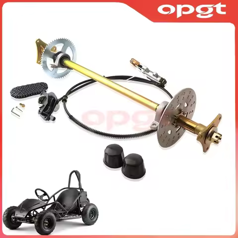 OPGT 740mm Rear Live Axle Complete Kit With Brake Assembly T8F Sprocket For DIY 50cc 70cc 90cc Go Ka