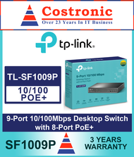 TP-Link TL-SF1009P 9-Port 10/100Mbps Desktop Switch with 8-Port PoE+ ( 3 Years Local Warranty )