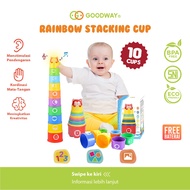 [FREE Battery] Goodway Colorful stacking Cups 10pcs stacking TOYS/ stacking cup/ stacking cup/ educa