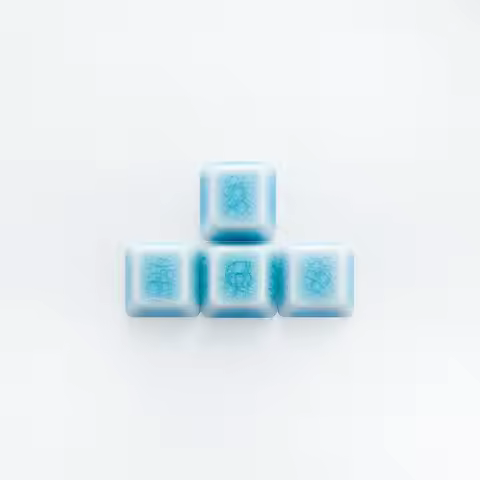 Shanhai Ceramic Keycaps WASD 4-keys Keycap Set Lake/blue Ice Crack Custom Keycaps for Mechanical Key