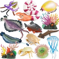 Ocean Animals Model Coral Jellyfish Ammonite Anemone Sea Scorpion Action Figures Mini Home Decoratio