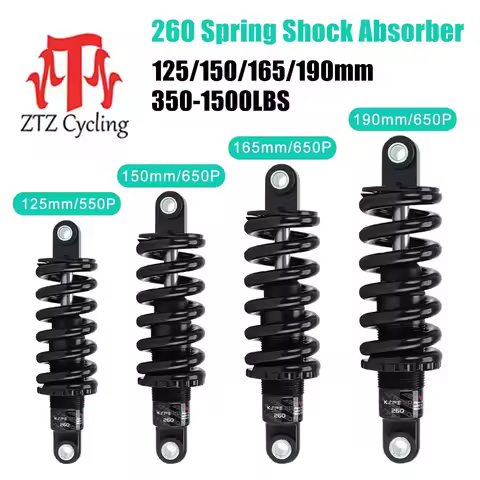 KS-260 Spring Shock Absorber Rear Shocks 125/150/165/190mm 350/550/650/850/1500LBS for Downhill CX M