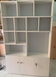 Kệ trưng bàykệ sách nhựa đài loan trắng 125x180 cm