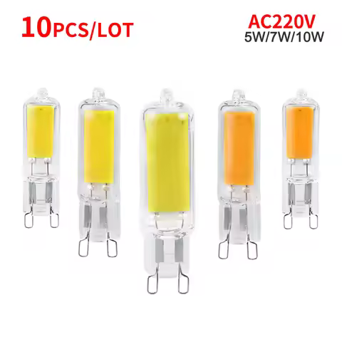 G9 LED Light Bulb 220V 5W 7W 10W COB LED Lamp Glass G9 Bulbs Replace Halogen Bulb LED Lights for Hom