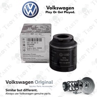 Original Volkswagen Oil Filter for Beetle Golf GTi Scirocco Jetta Touran Skoda (03C 115 561 D)