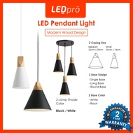 LED PRO LIGHT/Pendant/Hanging/Dining Light Wood Design-Modern Simply Design Decorative (Free Bulb)