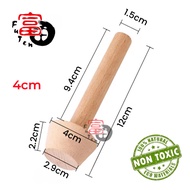 FuTen Natural Wood Tart Presser Wooden Tart Presser / Kayu Penekan Kuih Tart - 4.5cm & 5cm Tart Pres