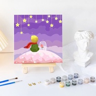 DROFE 20*20cm&30*30cm With Frame Paint by numbers The Little Prince DIY Oil Painting By Numbers Home