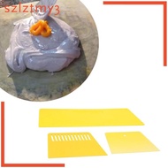 [szlztmy3] 3 Pieces Auto Body Filler Spreaders Putty Tool Flexible Edge Yellow for