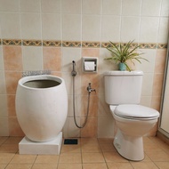 Tempayan TP2 Slant Fiberglass White Tangki Simpanan Air Bathtub Tong Mandi Bekas Kolah Air Bilik Air