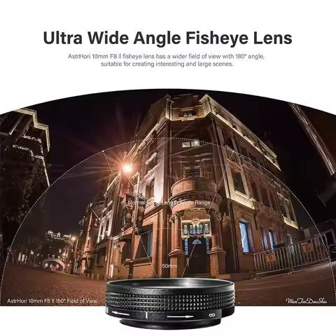 AstrHori MF 10mm F8 II APS-C Frame Fisheye Camera Lens for Lanscape Photography with Sony E Fujifilm