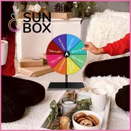 SUN BOX พลาสติกทำจากพลาสติก วงล้อรางวัล กลมกลมๆ ที่สามารถแก้ไขได้ เกมสปินเนอร์ หลากสี วงล้อหมุนลบได้