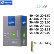 2pcs SCHWALBE Bike Tubes 406 40mm Long Presta Valve A/V F/V 20 x 1.1-1.5 1.5-2.0 for Folding Bike In