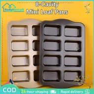 8 Cavity Mini Loaf Pan Non-stick Bread Pan Carbon Steel Brownie Pan Versatile Small Bread Loaf Pan